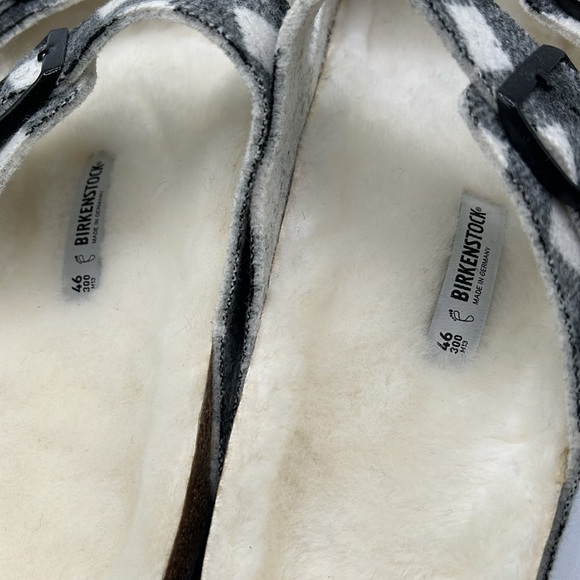 NWOT Arizona Plaid Genuine Shearling Slide Sandal Men Size 13-13.5US/46EU - Picture 3 of 6